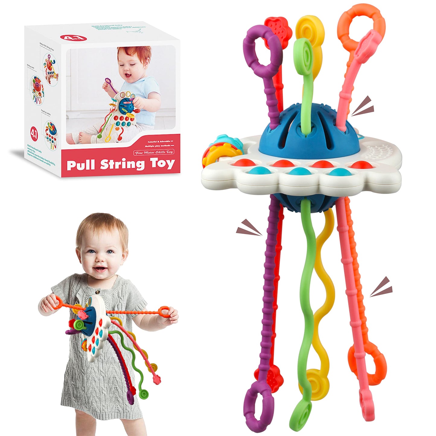 Baby Montessori Sensory Toys - Toddler Travel Toys Educational Learning Activities - Fine Motor Skills Developmental Toys - Gift