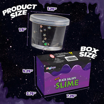 Black Nebula Slime - 48 Pack - Galaxy Star Slime Party Favors For Kids - Non-Sticky, Stress Relief, Arts & Crafts