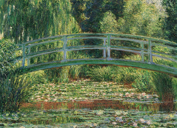 EuroGraphics 1000 Piece Puzzle - The Japanese Footbridge by Claude Monet, Cardboard, Green, Model 6000-0827