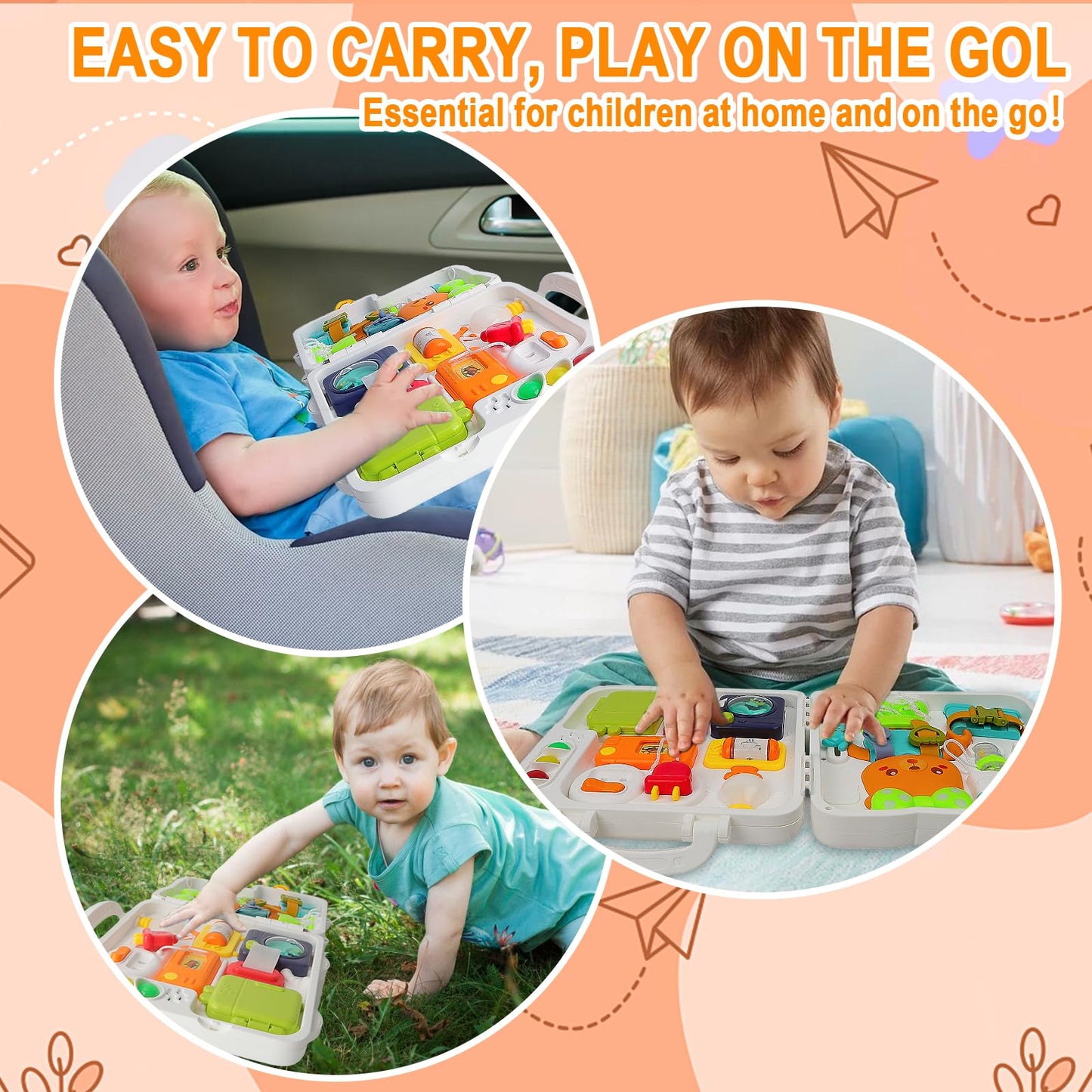 Yotino Busy Board For Baby 81 In 1 Gameplay Toddler Busy Board For Boy Girl Birthday Gifts,Montessori Busy Board For Toddlers