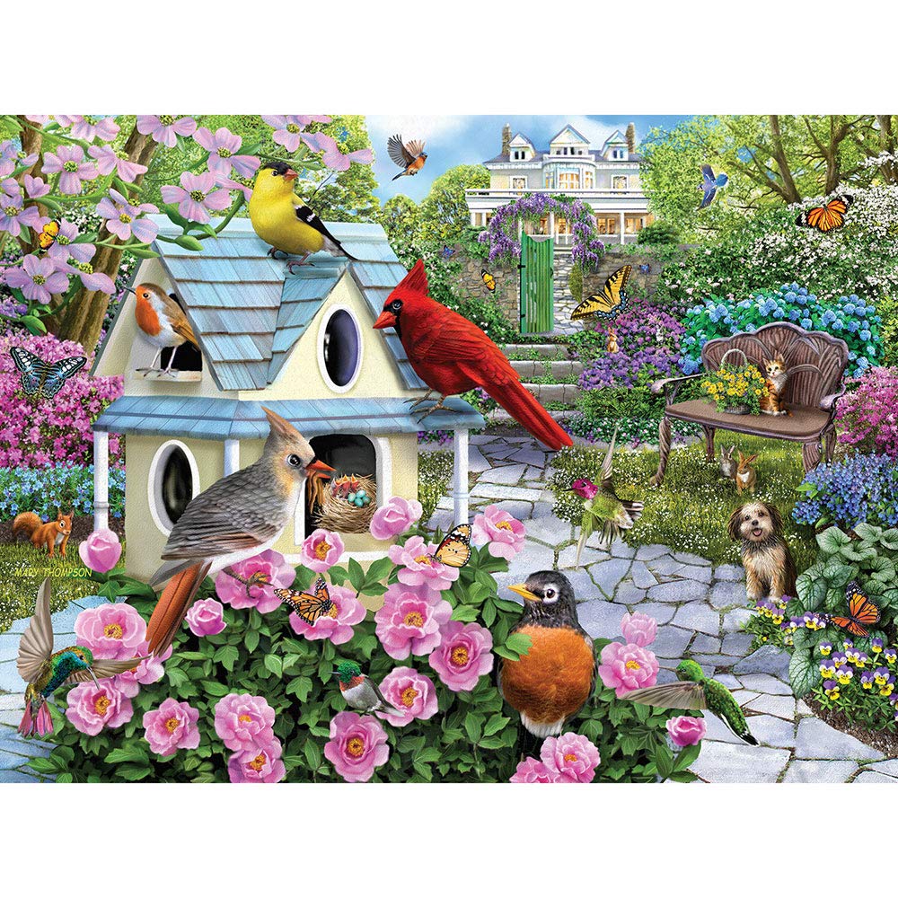 Bits And Pieces – 4-In-1 Multi-Pack 1000 Piece Jigsaw Puzzles For Adults – Glorious Gardens By Artist Mary Thompson, Completed Puzzle Size: 20' X 27'