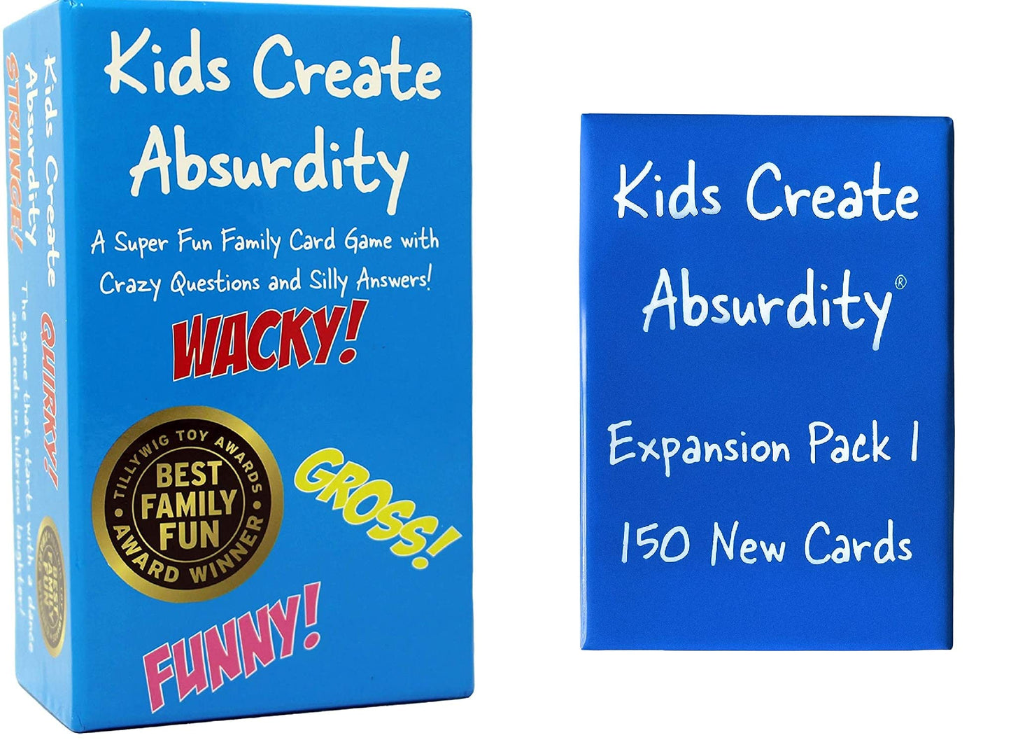 Kids Create Absurdity (Classic) With Expansion Pack (150 Cards Extra): Laugh Until You Cry- Funny Card Game For Kids Family Game Night- Fill In The Blank Game Perfect For Boys Girls Ages 6-12 Years