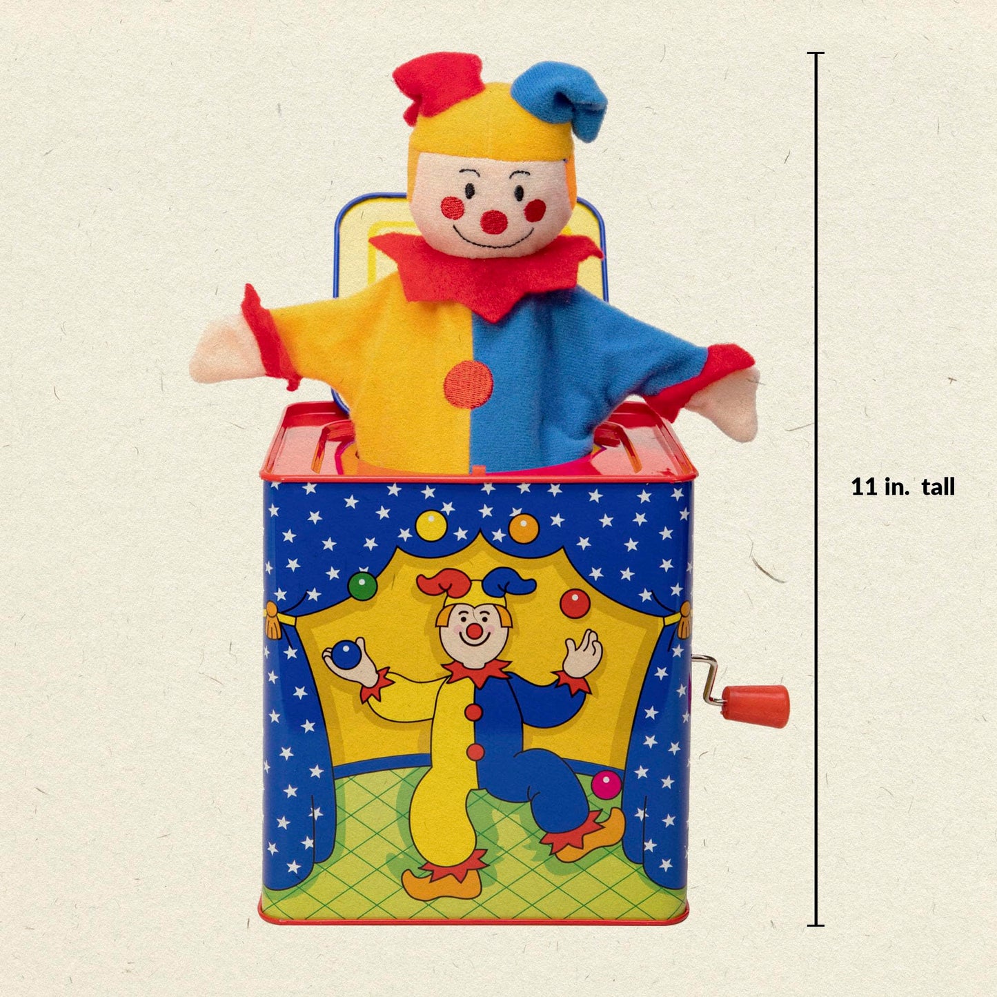Schylling Jester Jack In The Box - Classic Children'S Musical Toy - Colorful And Durable Tin Box With Silly Jester Plush - Age 18 Months And Up