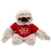Dollibu I Love You Valentine Plush Sloth - Cute Soft Cuddly Stuffed Animal With Red Heart Shirt For Valentines Day, Birthday Pre