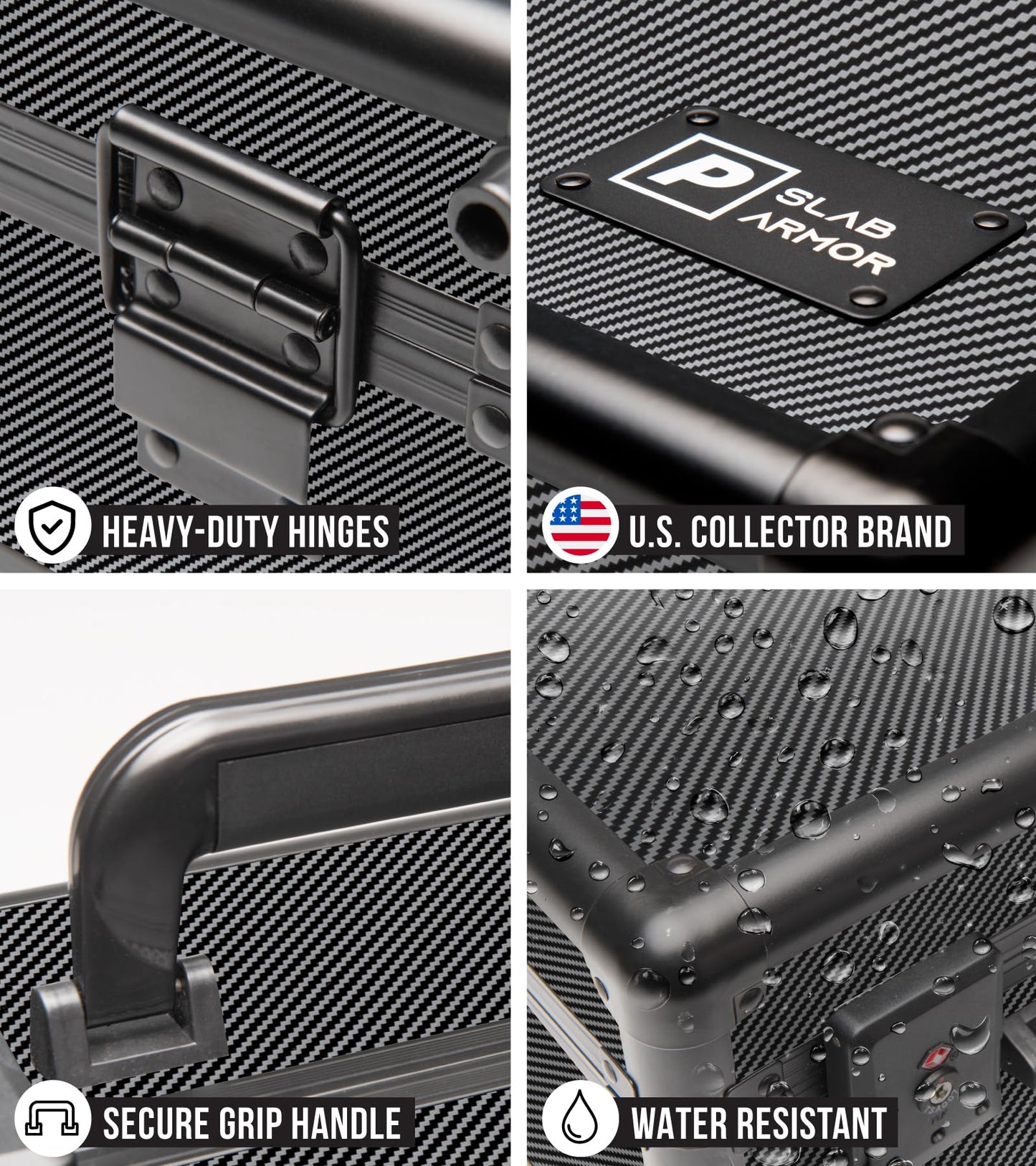 SLAB protective covering 2 Row Graded Card Storage Box PSA Card Slab Case For Graded cards Holds 80+ Slabs 2 Row Graded Card Case for PSA Slab Box Graded 2 Row Card Storage Box Sports Baseball Card Collector Gifts