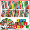SUNPROUND 100Pcs Christmas Slap Bracelets, Christmas Party Favors for Kids, Christmas Stocking Stuffers, Christmas Toys For kid