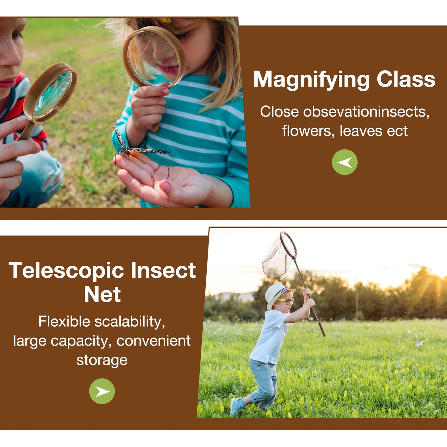 Robotime Kids Explorer Kit,Bug Catcher Kit For Kids, Outdoor Exploration Set Camping Gear For Kids Outdoor Camping Adventure Toys Gift For Boys Girls 3-12 Yrs