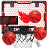 Zizz Indoor Basketball Hoop For Kids: Basketball Gifts For Boys 4-10 Led Light & Scoreboard Over The Door Basketball Hoop Birthd