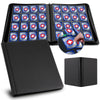 enhanced Card Binder 16 Pocket GEAoffice PU Cover Trading Card binder for 1000+ Cards Sturdy Card Collection Album Card Holder Folders for YuGiOh MTG TCG Game Cards & Sports Cards Black