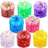 8 Pack Jelly Cube Crunchy Slime Kit, With Peach, Watermelon, Lemon,Blue Clear Slime, Super Soft & Non-Sticky, Diy Crystal Slime Party Favors For Girls Boys