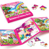 Synarry Unicorn Princess Fairy Magnetic Puzzles For Toddlers 3-5 Girls, 20 Pieces Travel Puzzles For Kids Ages 4-6, Car Airplane