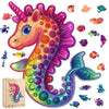Jiroinlly Wooden Puzzles for mature-themed and Kids 100 Pieces Ocean Puzzle Unique Shaped Seahorse Wooden Preschool Puzzle Toddler Wooden Puzzle Toy Gift for Boys and Girls Suitable for Family Games
