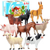 KECIABO Farm Animal Figurines Set, 8 Pcs Realistic Plastic Toys, Educational Multicolor Playset for Kids and Toddlers