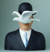 Magritte - Parastone Sculpture - Man With Hat And Dove (1964) - Resin With Hand Painted Details - 6' X 5.25' X 5'