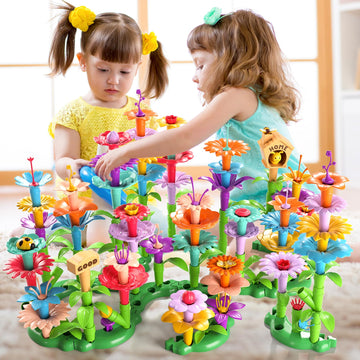 Garbo Star Girl Toys For 2 3 4 5 6 Year Old Girls Birthday Gift, Flower Garden Building Toys Set For Girls Toddlers Kids Ages 3-