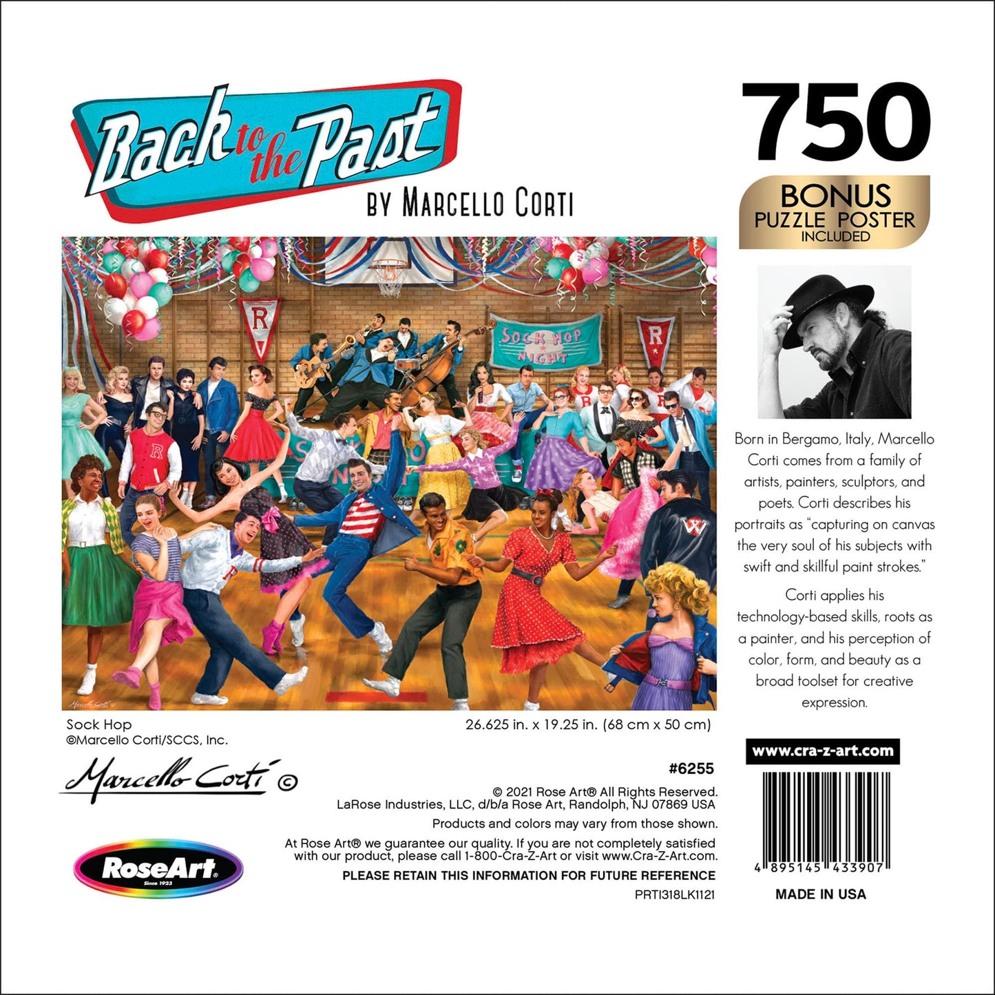 Roseart - Back To The Past - Sock Hop - 750 Piece Jigsaw Puzzle For Adults