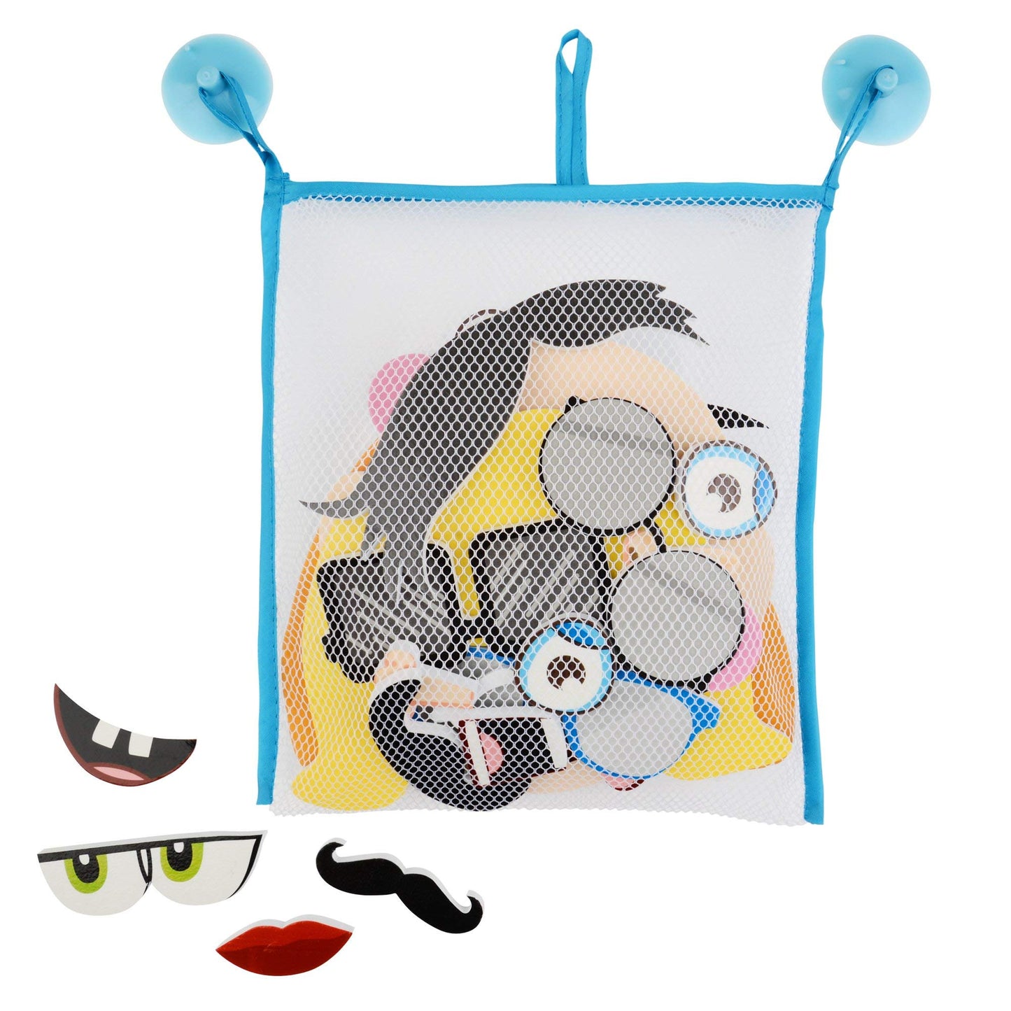 Buddy & Barney Silly Faces Bath Stickers, Hilarious Facial Expressions Foam Stickers Bath Toy For Children 3+, Pack Of 37 Reusable Stickers, Bathtub, Tub, Shower, Boys, Girls, Kids,