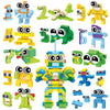 LINAYE 12 Pack Building Blocks Set - Number Learning Toys 355 PCS 12 in 1 Number Robots STEM Toys for Kids, Easter Stuffers Fill