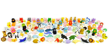 Iwako Pencil Eraser Animal Collection - Pack of 20 Multicolor Rubber Erasers, Includes Unicorn - Model NewAnimal20