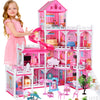 Doll House For Girls,10 Rooms Dollhouse With Dolls Figure, Puppies,Furnitures, Accessories, Kids Playhouse For For 3 4 5 6 7 8 9