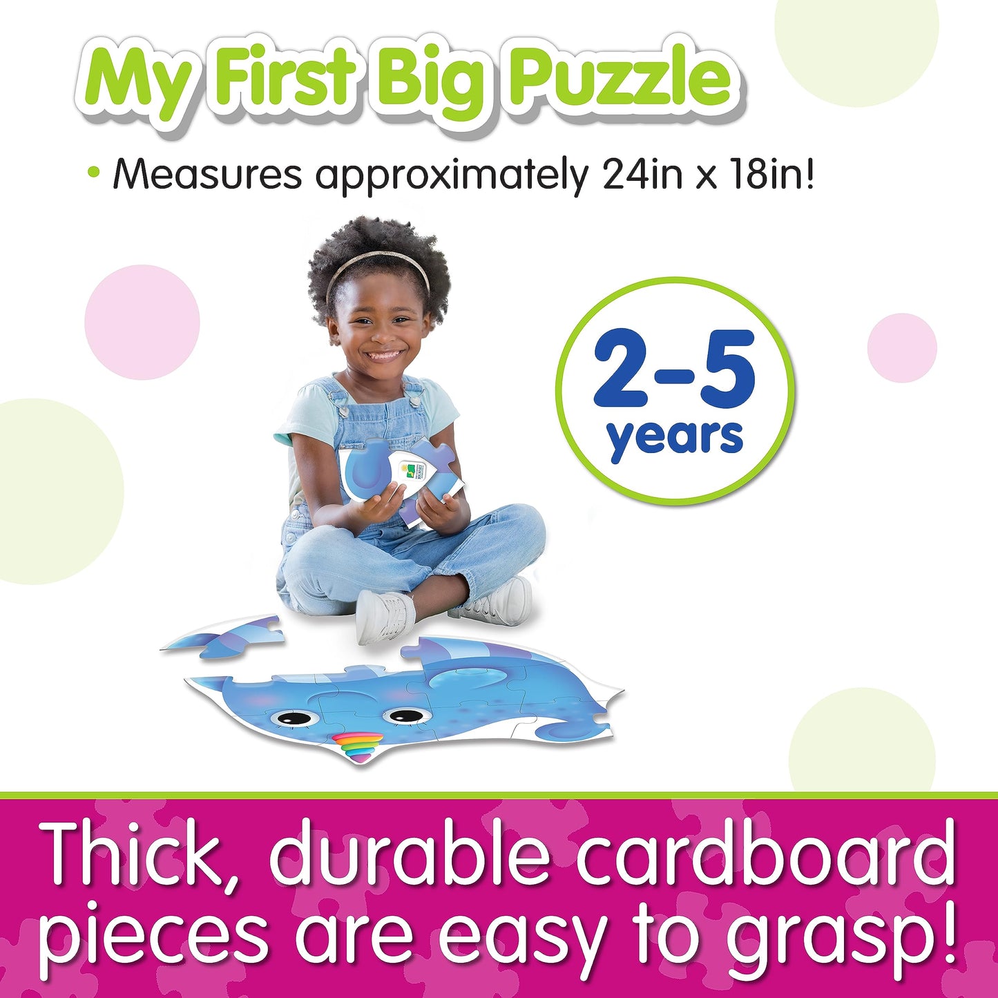 The Learning Journey: My First Big Floor Puzzle – Nosy Narwhal - Toddler Puzzles And Activities For Children Ages 2-5 Years (12 Large Pieces)