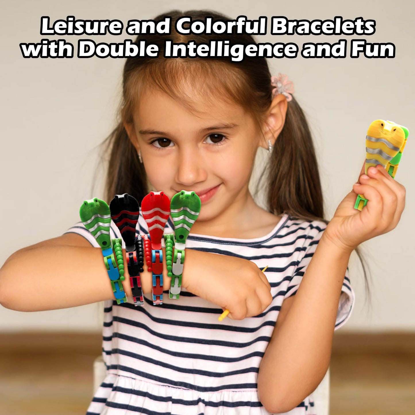 Sukipin Snake Toys For Kids, Wacky Tracks Snake Fidget Toy For Toddlers, Transformable Snake Toys For Kids Party Favors, Stockin