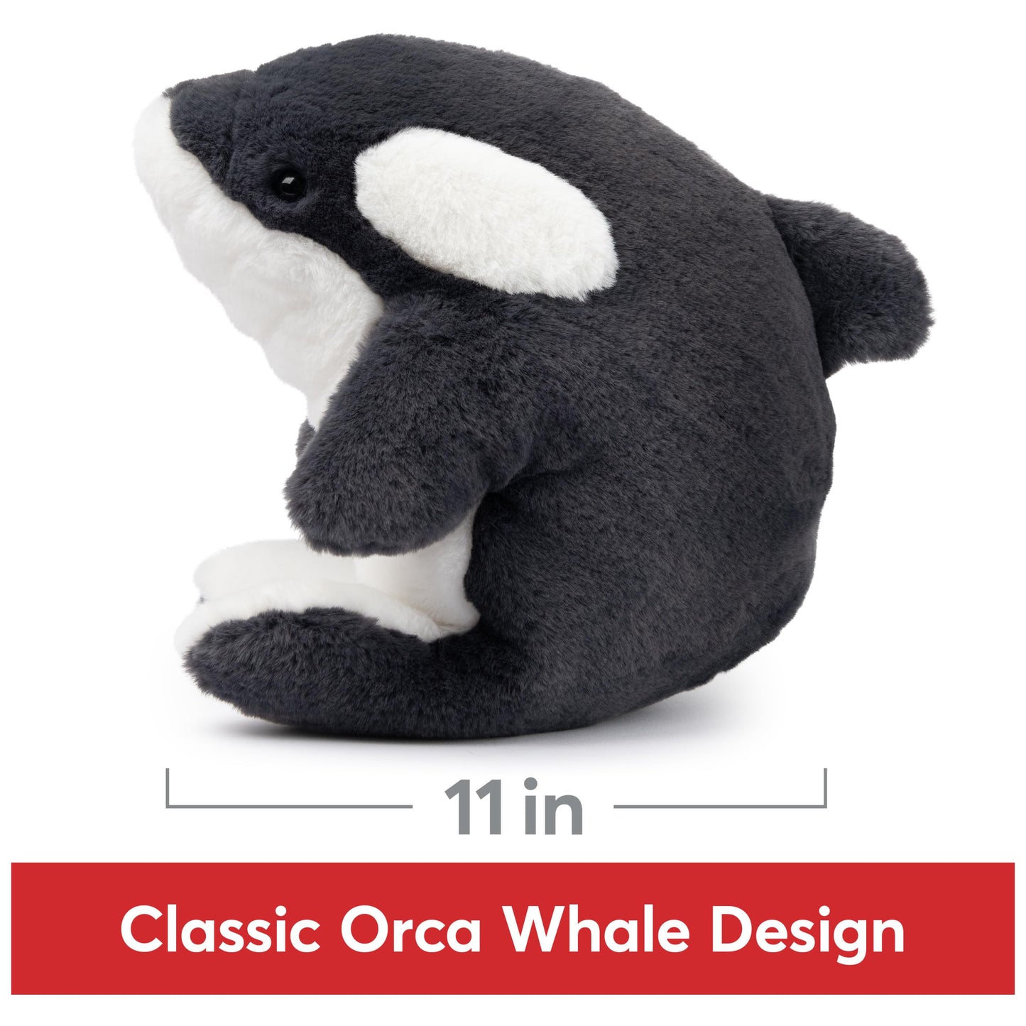 GUND Flynn Orca Whale Plush Stuffed Animal, 10” Black/White, High Quality Materials, Ages 1 and Up, Model 6067462