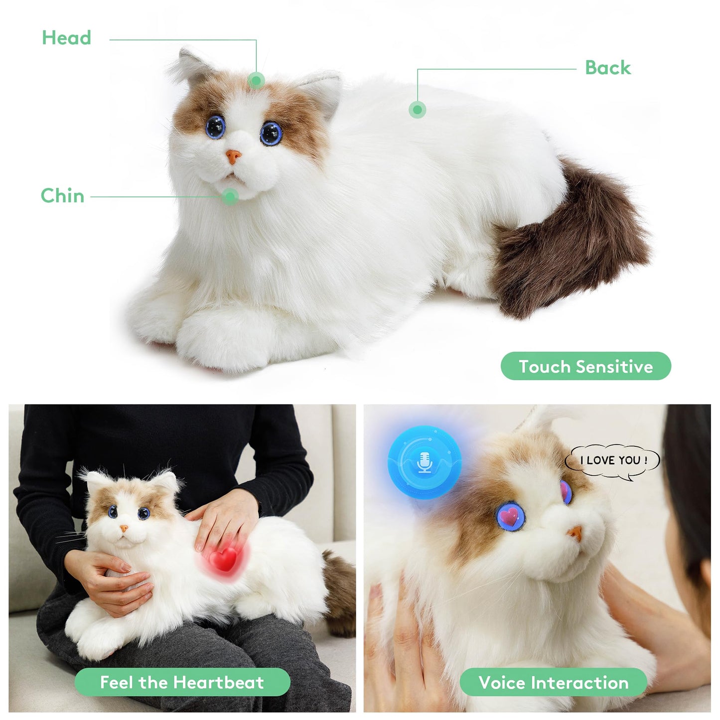 Elephant Robotics Metacat Persian - Interactive Companion Pets Robot Cat With Voice Command/Heartbeat/Animation Interaction - Gi