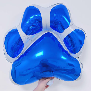Cymylar 3Pcs 25 * 28 Inch Blue White Dog Paw Balloon Blueyi Foil Balloons/Blueyi Birthday Party Supplies Balloons/Baby Shower Gi