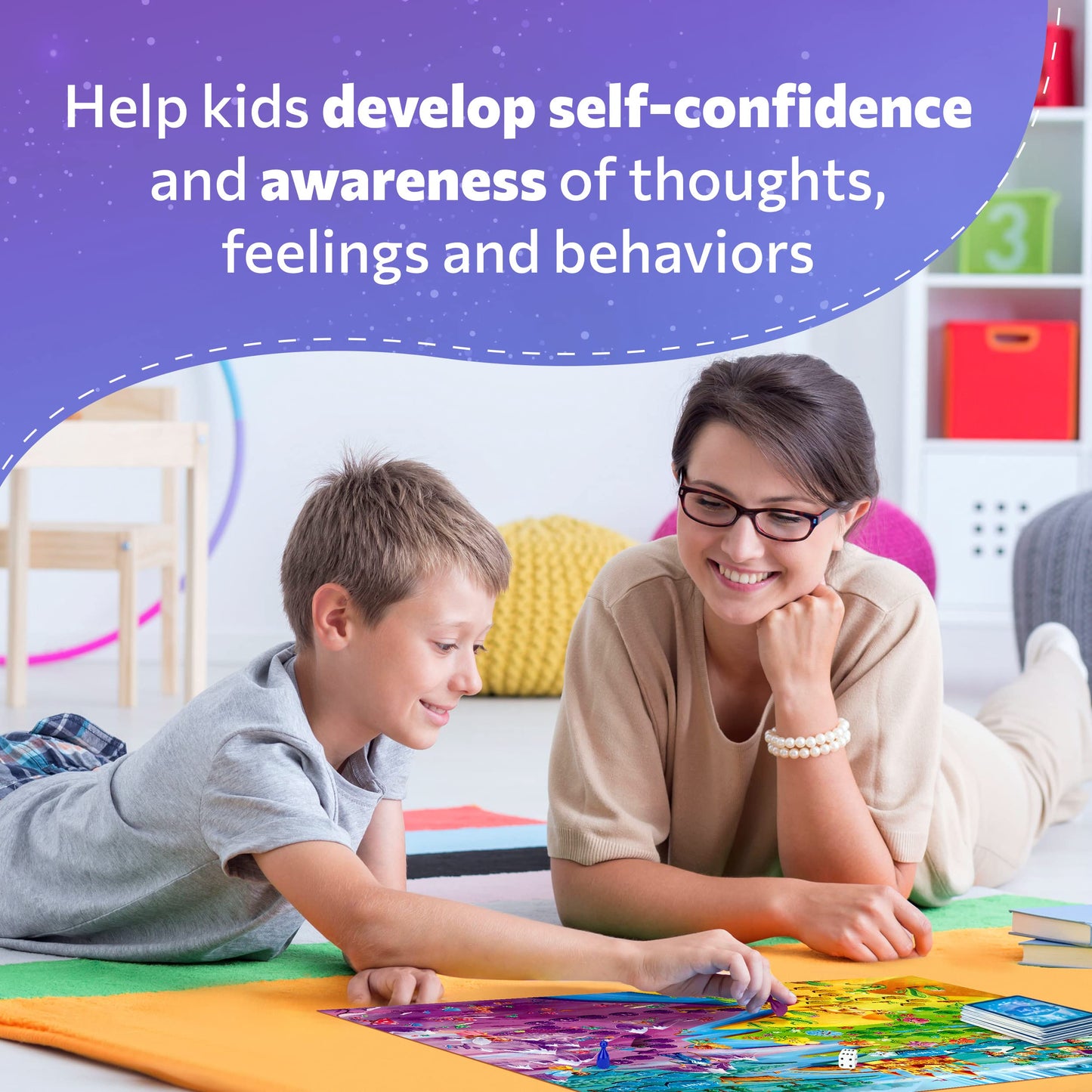 Cbtrail Therapy Game For Kids - Cbt Emotional Game To Develop Social Skills And Emotional Intelligence - Recovery Board Game For Counselors, Anger, Occupational And Group Therapy, Adhd, And Autism