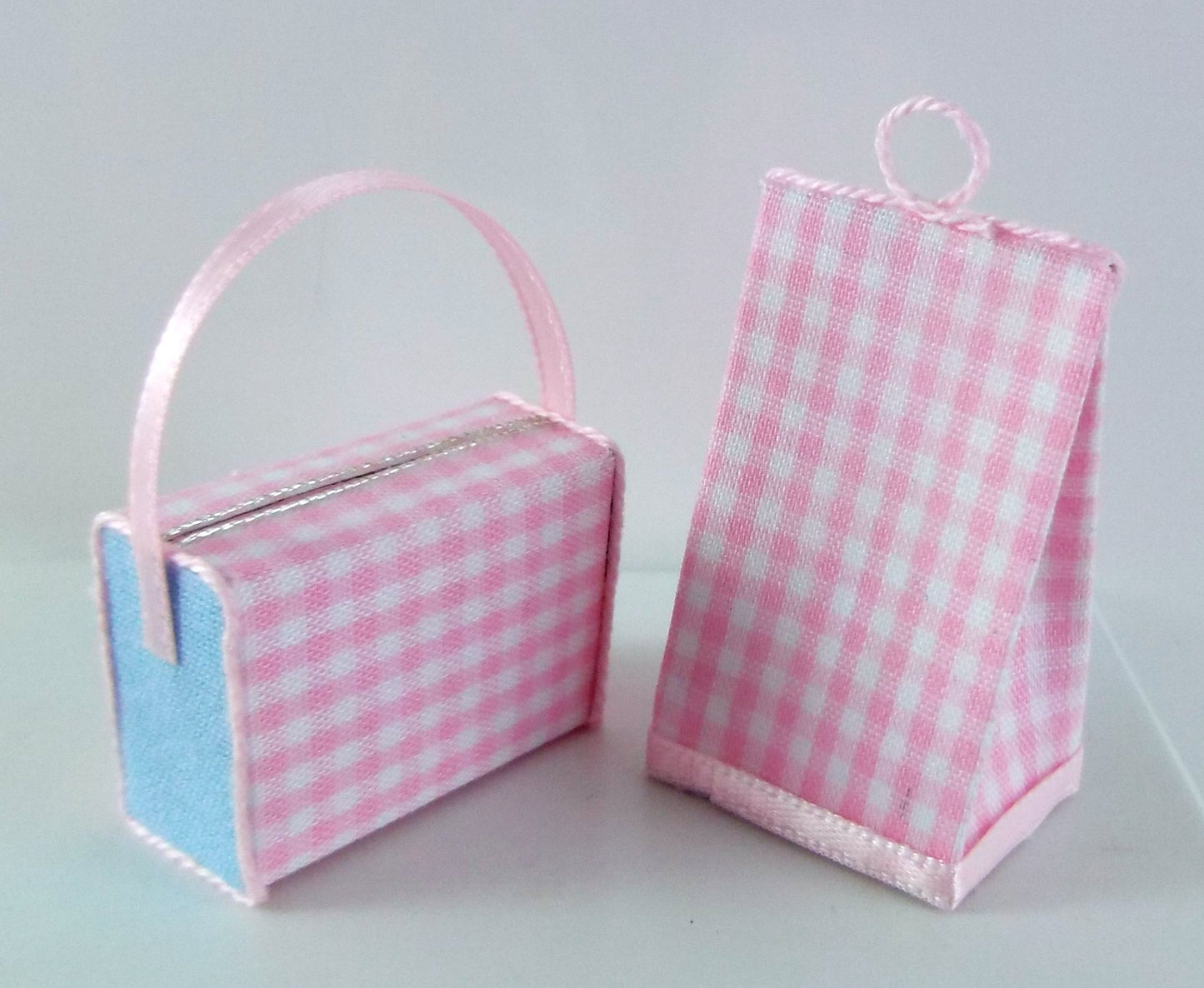 Dollhouse Miniature 1:12 Scale Pink Diaper Box Stacker Set #Sh0025