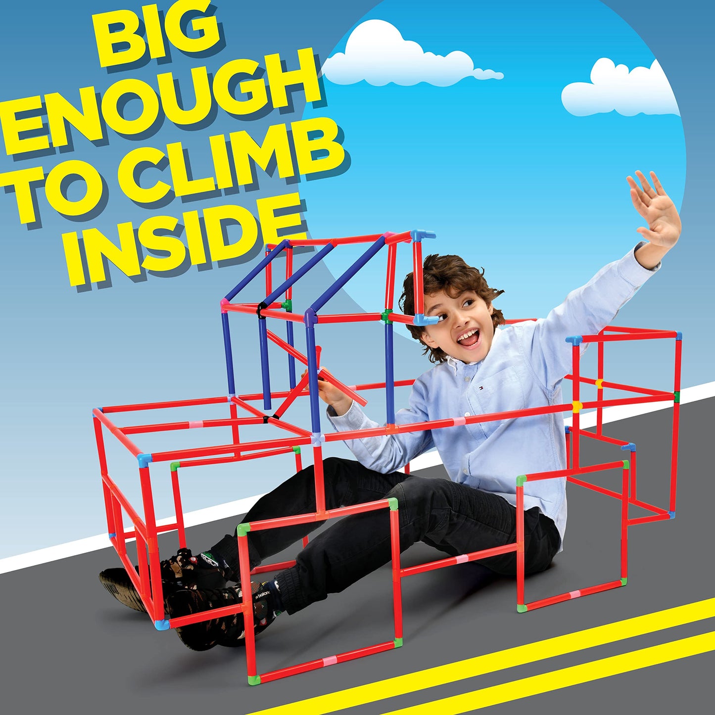 Fort-Building-Kit-For-Kids-510 Pcs Kids Fort- Creative Fort Building Toys For 5,6,7,8,9,10 Years Old Boy & Girls- Kids Gifts Toy