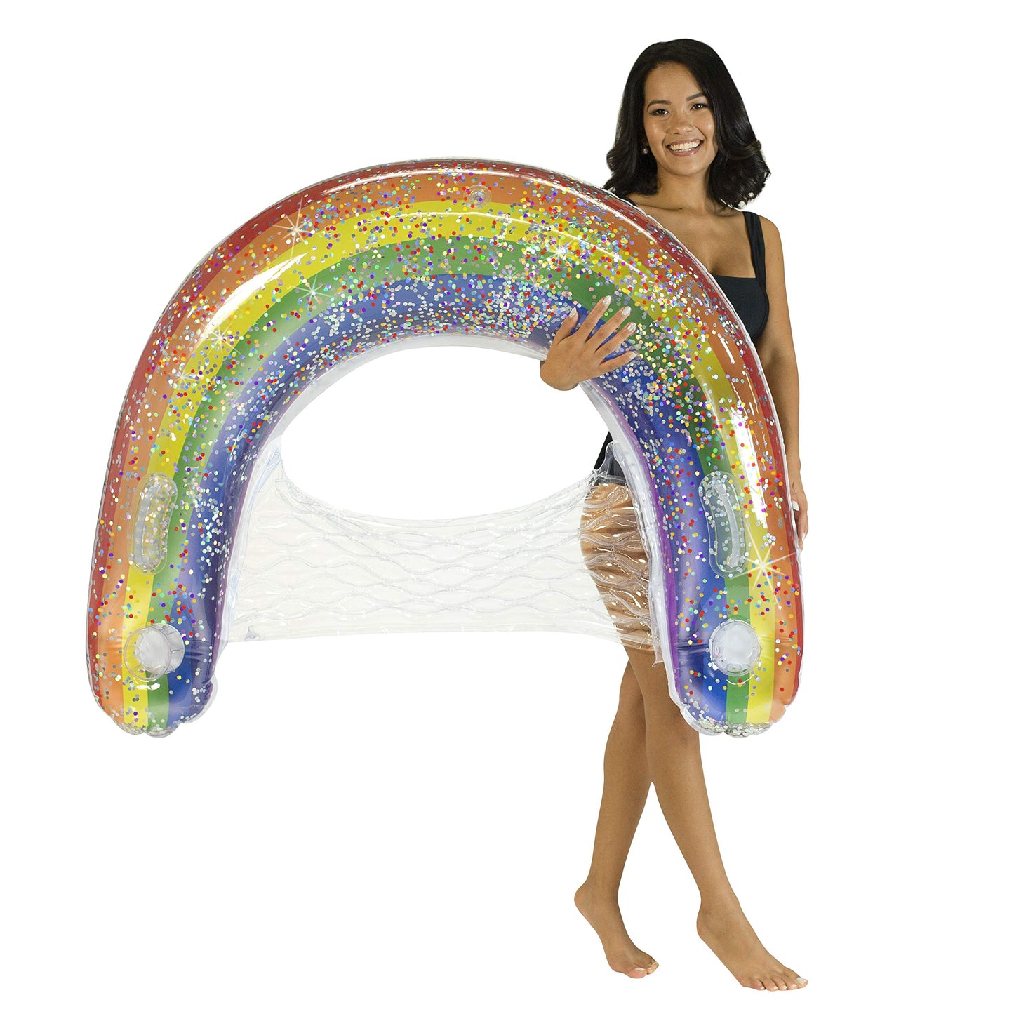 Poolcandy Sun Chair Water Raft, Multiple Chair Styles (Rainbow Haze)