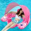 Jasonwell Pool Float with Canopy - Inflatable Pool Floaties mature-themed Floating Pool Chair Lounge Floats for Swimming Pool Water Chair Pool Lounger with Cup Holders Pool Toy Party Floaty for mature-themeds (R-XL)