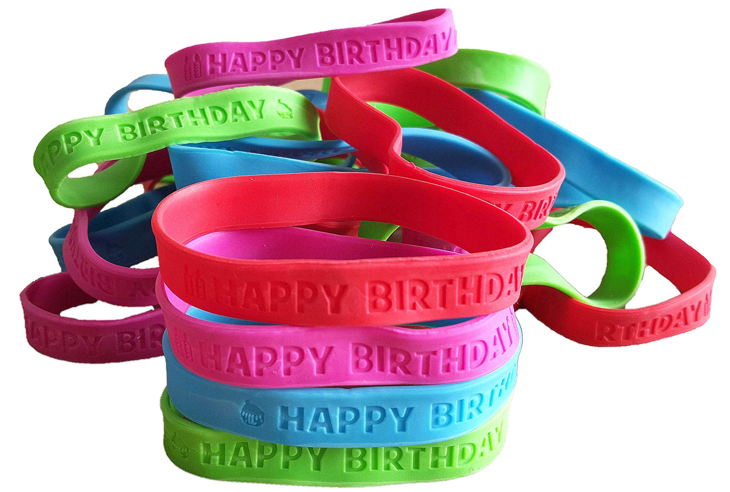 Dondor Happy Birthday Bracelets - 48 Pack