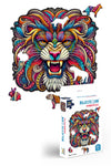 Webby Majestic Lion Jigsaw Puzzle | Travel Game | Zentangle Art Design Wooden Puzzle Toy For Kids And Adults (25 Pieces)