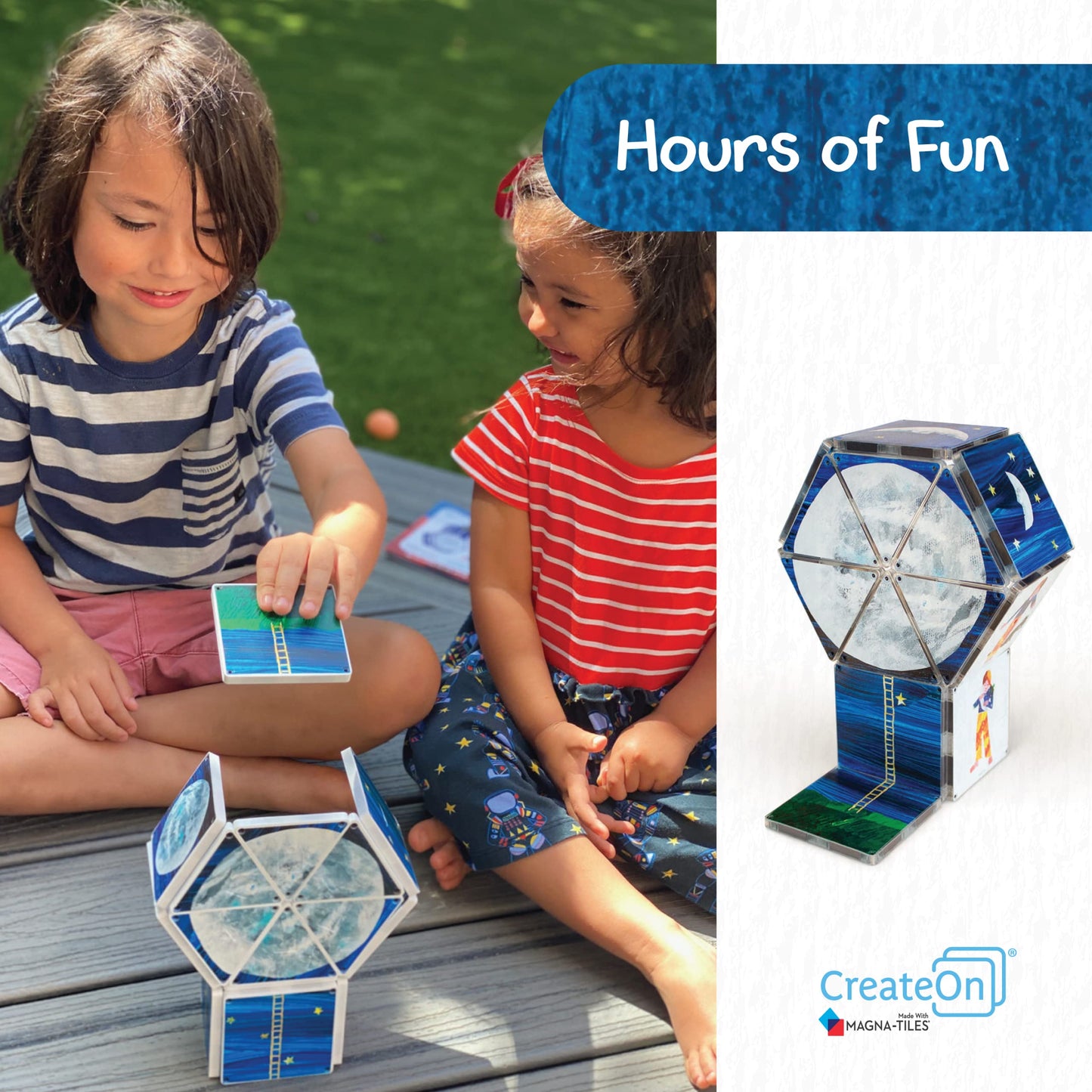 Papa Moon Magnetic Tiles by CreateOn