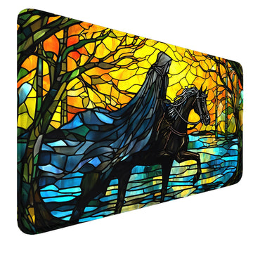 MTG MAT, 24'' x 14'' MTG Playmats Stitched Edges for MTG TCG Trading Card Smooth Rubber Surface Anti-Slip Mouse Pad with Storage