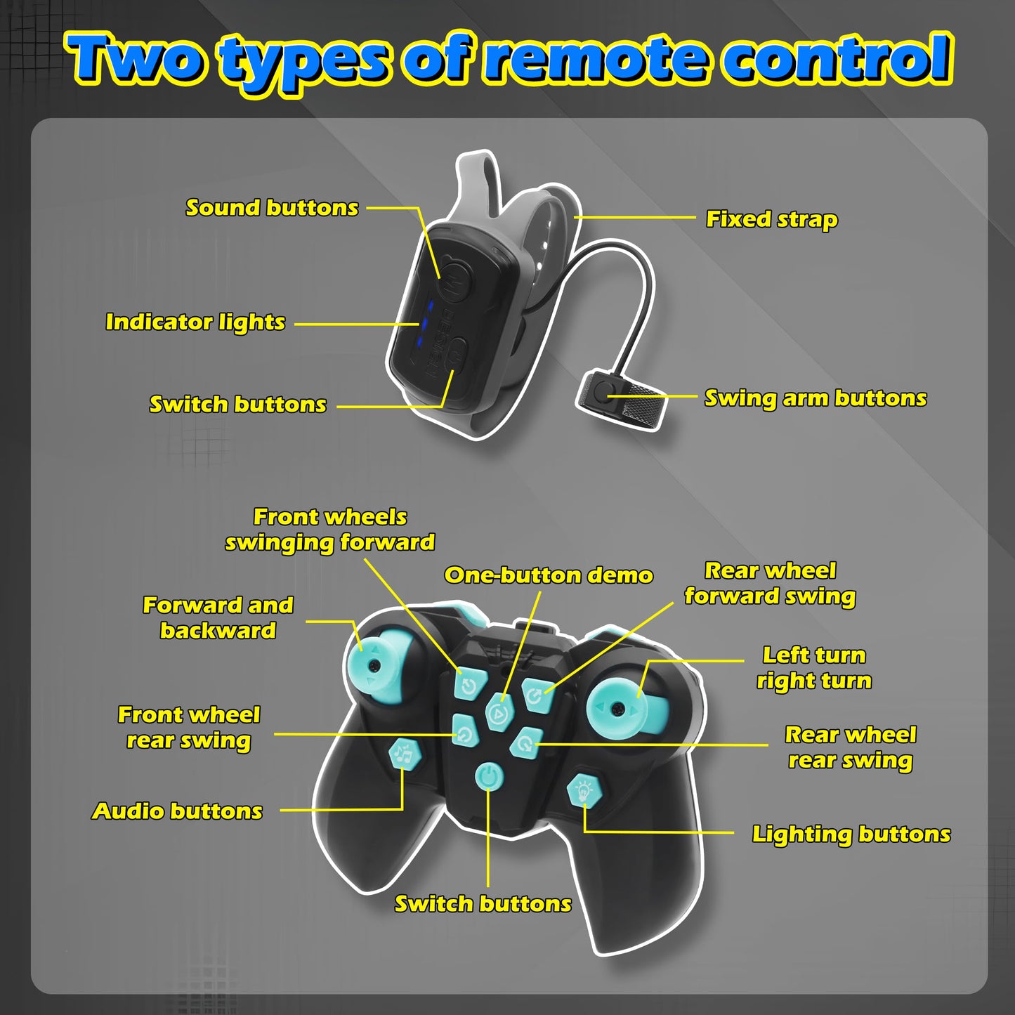 Ammaker 8Wd Gesture Sensing Stunt Rc Cars, Toys Gifts For Kids 6-12 Year Old Boys Girls, 2.4Ghz Remote Control Cars, Cool Lighti