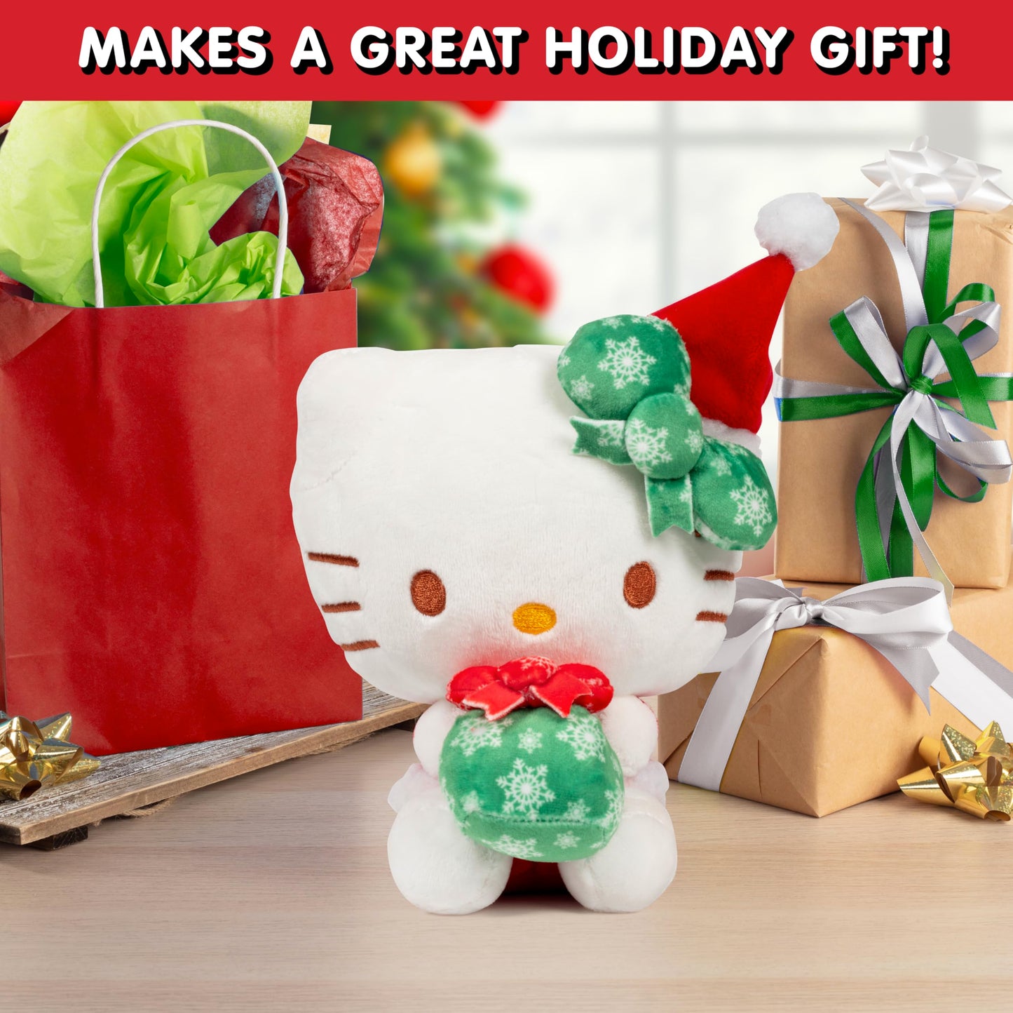 Hello Kitty And Friends 8' Hello Kitty Plush - Limited Edition - Officially Licensed Sanrio - Cute Soft Stuffed Animal Toy Figure - Easter Basket Stuffer Gift For Kids, Boys, Girls - 2+