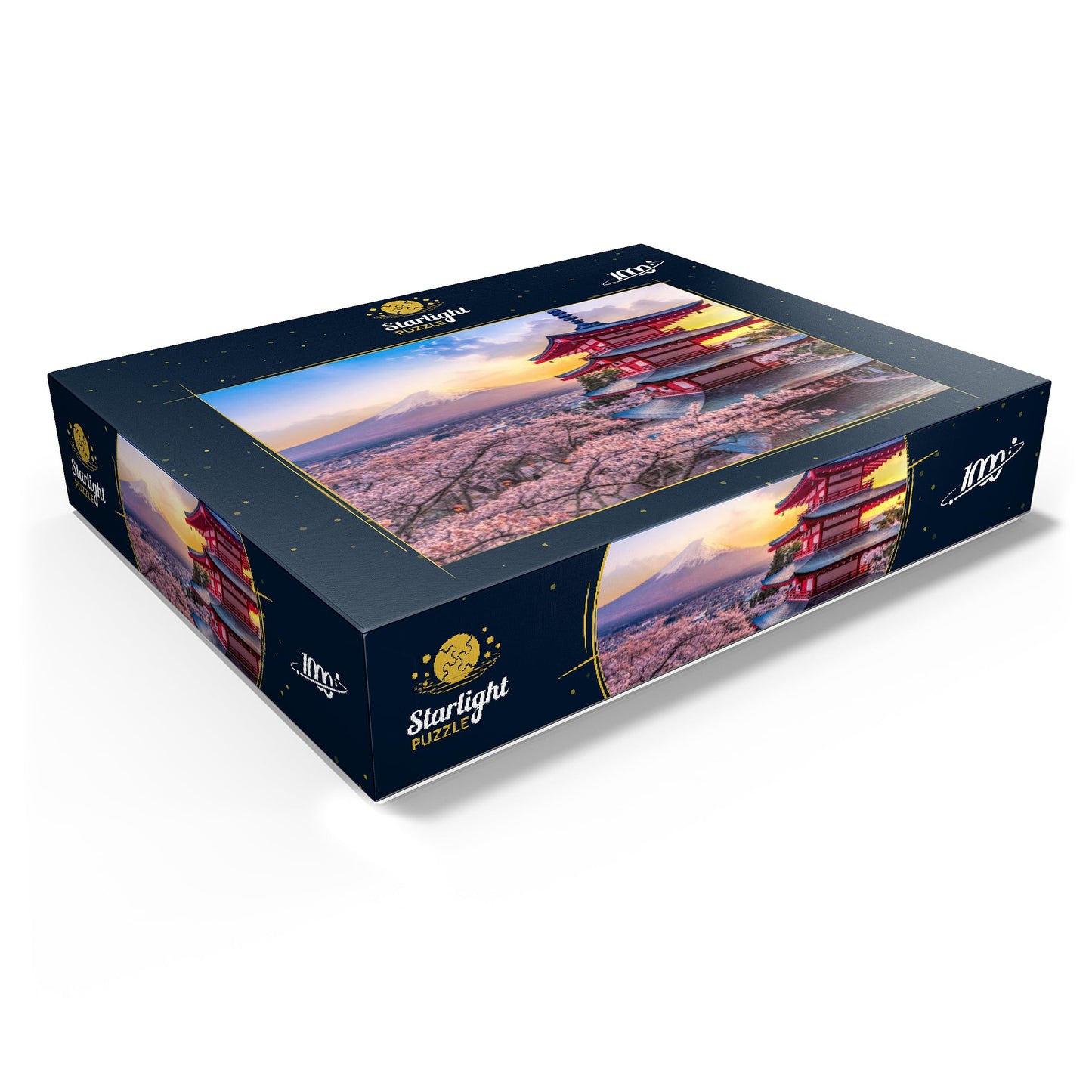Mypuzzle Beautiful View Of Mount Fuji And Chureito Pagoda At Sunset - Premium 1000 Piece Jigsaw Puzzle For Adults