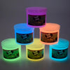 Glow in The Dark Slime Kit 6 Pack Neon Blue Green Pink Yellow Colors Non Sticky Glowing Galaxy Slime Kit for Kids Kids Party Favors Goody Bag Fillers Stress Relief Toys Holiday Supplies