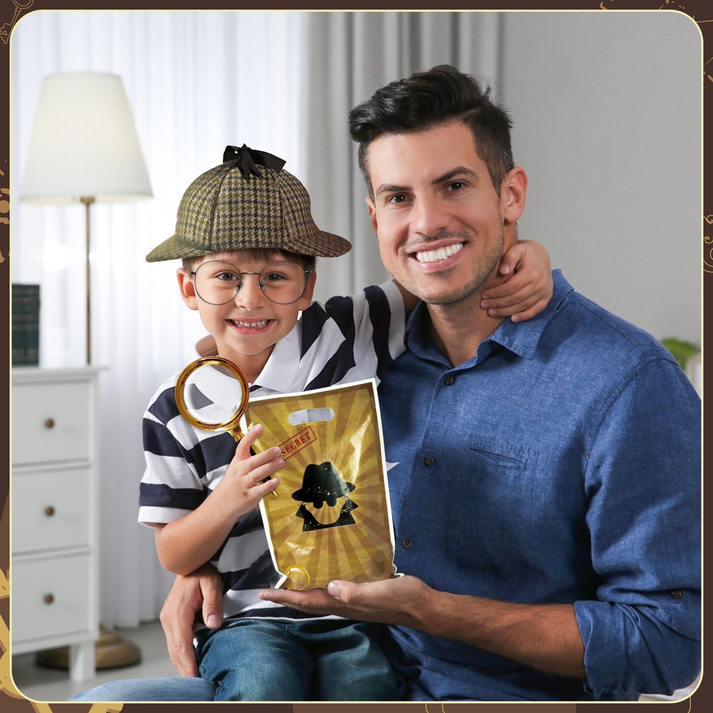 50Pcs Top Secret Spy Party Favor Bags Secret Agent Sweet Goody Candy Treat Bag Escape Room Party Decorations Mystery Spy Theme P