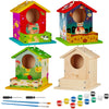 Liliful 4 Pack Wooden Birdhouse Kit DIY Bird House with Paint and Paintbrushes Art and Crafts Painting Kits for Boys Girls Adult