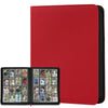 Trading Card Binder 16 Pocket GERMUN PU Cover Card Binder for 1000+ Cards enhanced Trading Card Holder Folders Double Sided Pocket Card Album for MTG TCG (Red)