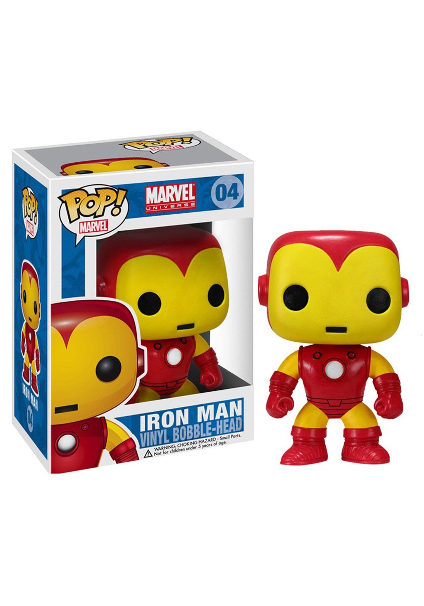 Funko Iron Man Pop Vinyl Figure - 1 Size - Yellow and Blue - Model FUN2274 - Collectible Marvel Toy