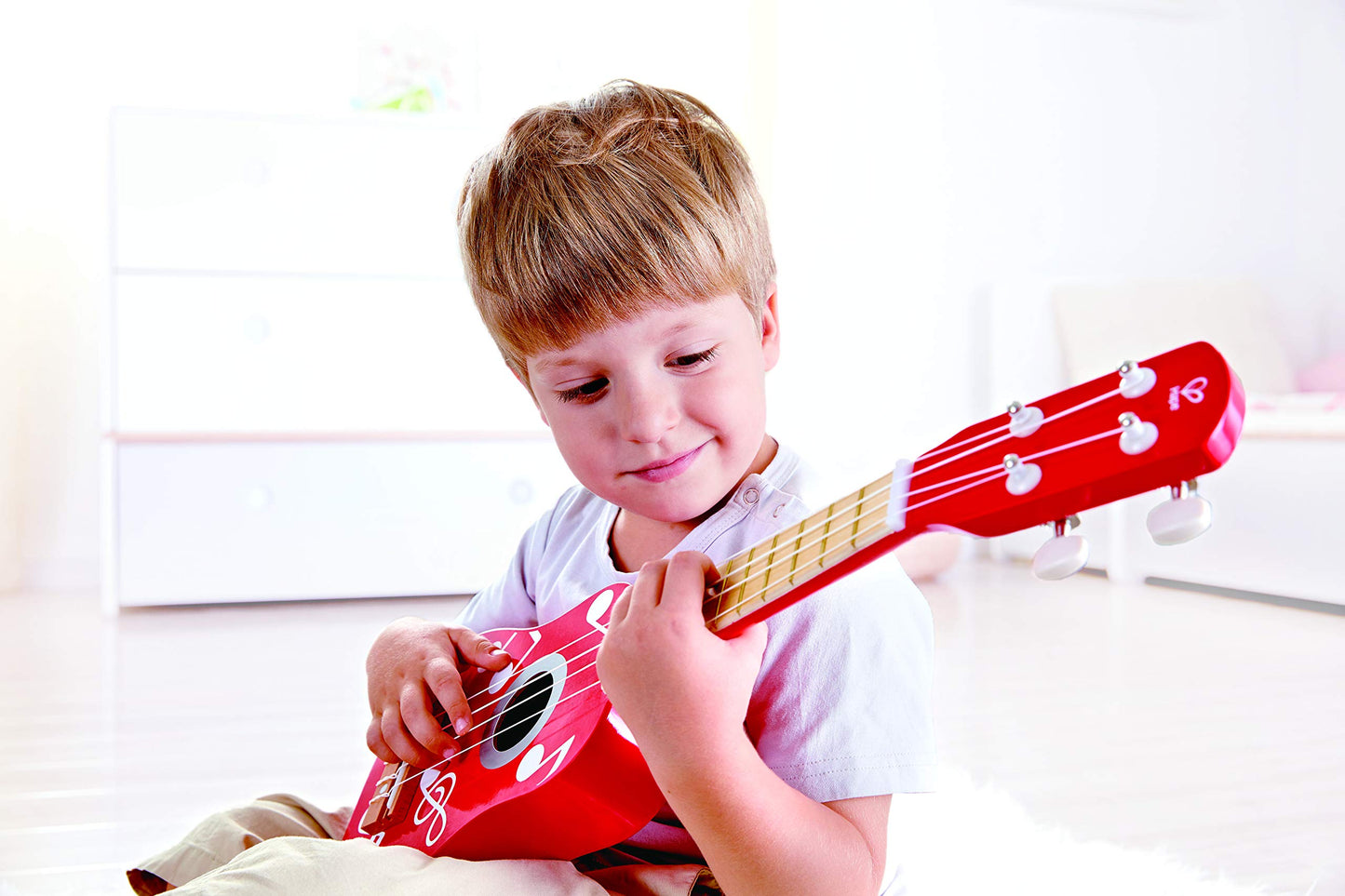 Hape Kid'S Wooden Toy Ukulele In Multicolor, L: 21.1, W: 2.6, H: 6.9 Inch