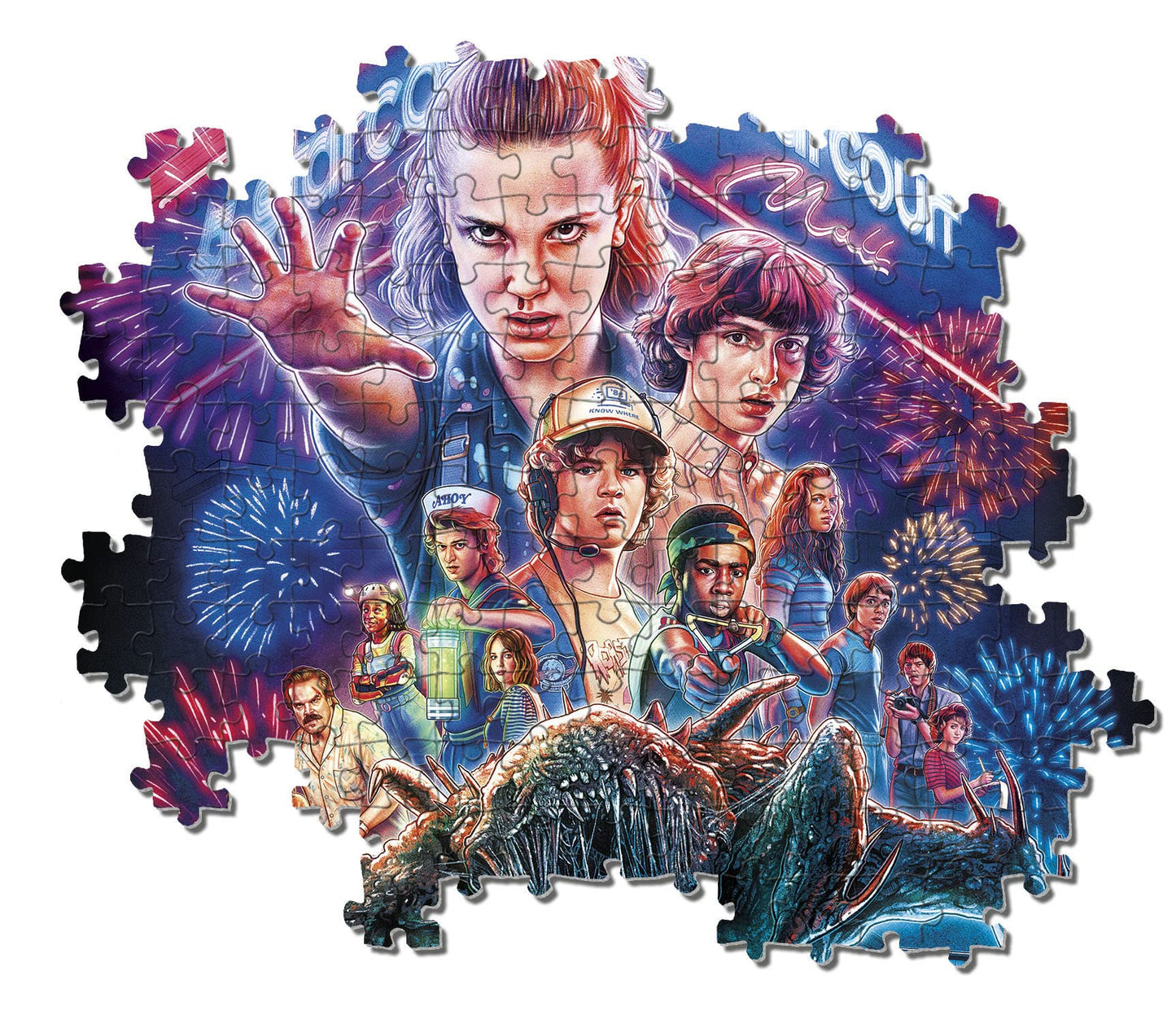 Clementoni 39653 Stranger Things Pieces, Made In Italy, Jigsaw Puzzle For Adults, Multicolor, Medium, 1000 Pezzi