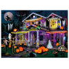 Badus Jigsaw Puzzles For Adults 1000 Pieces - 27.5'' X 20'' Fall Halloween Horror Haunted Mansion House,Pumpkin,Skeleton,Ghost G