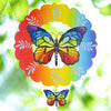 Vestcdf Butterfly Wind Spinner With Pendant, 12 Inch Hanging Wind Sculptures Outdoor, 3D Wind Spinners For Yard And Garden Decor